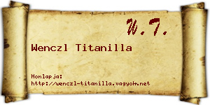 Wenczl Titanilla névjegykártya